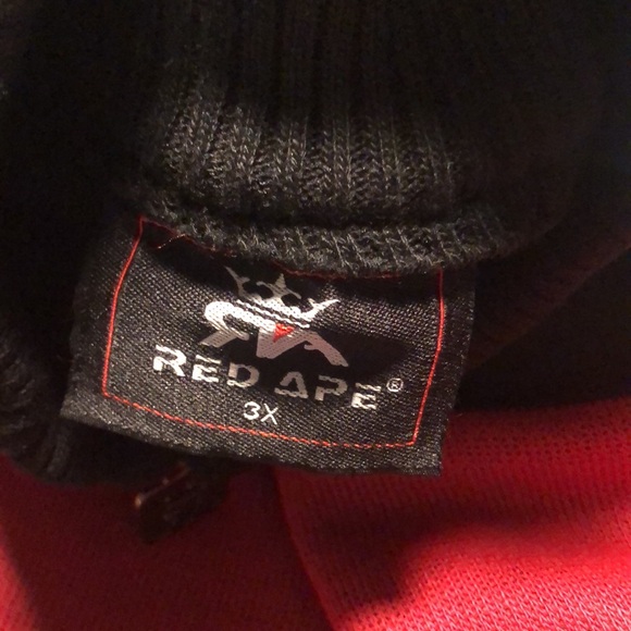 Men’s fall Red ape big & tall striped half zip sweater - Picture 9 of 11